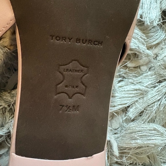 Tory Burch Georgia Pink Leather Slingback Sandals size 7.5